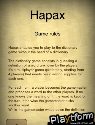 Hapax (iPhone/iPod)