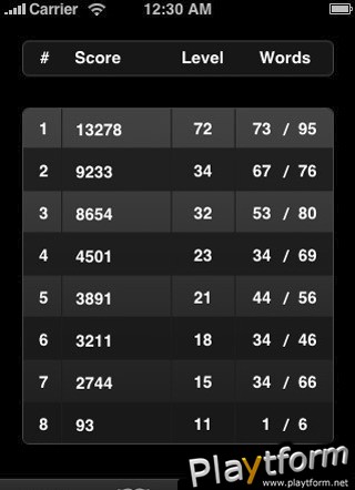 QuickWord Puzzle (iPhone/iPod)