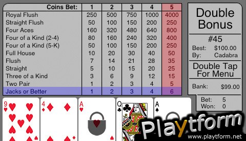 AiSG Double Bonus Poker (iPhone/iPod)