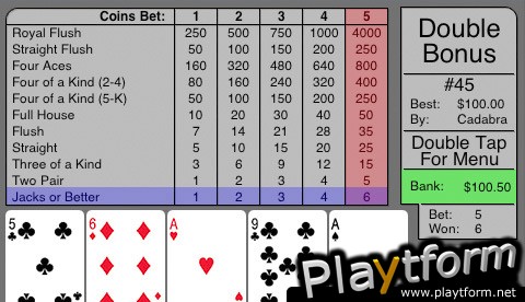 AiSG Double Bonus Poker (iPhone/iPod)