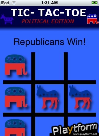 TicTacToe: Political Edition (iPhone/iPod)