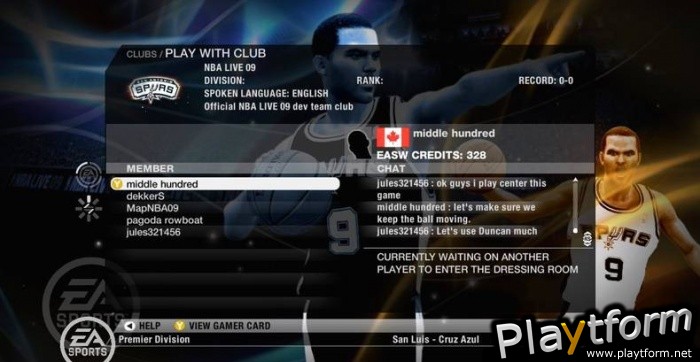 NBA Live 09 (PlayStation 3)