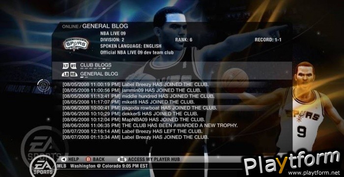NBA Live 09 (PlayStation 3)
