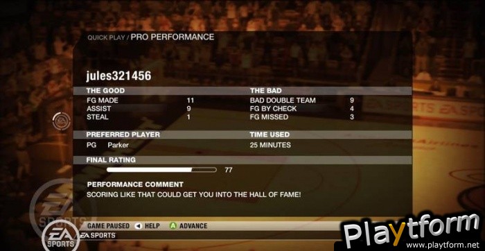 NBA Live 09 (PlayStation 3)