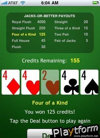 JacksOrBetter Video Poker (iPhone/iPod)