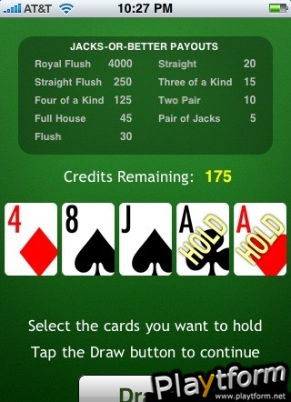 JacksOrBetter Video Poker (iPhone/iPod)