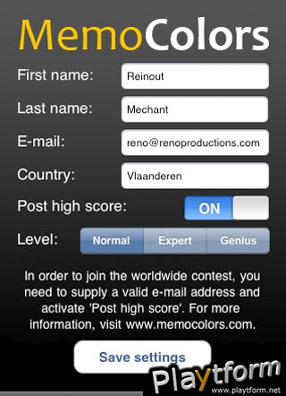 MemoColors (iPhone/iPod)