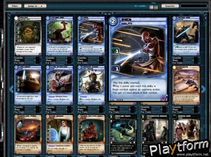 Star Wars Galaxies Trading Card Game: Champions of the Force (PC)