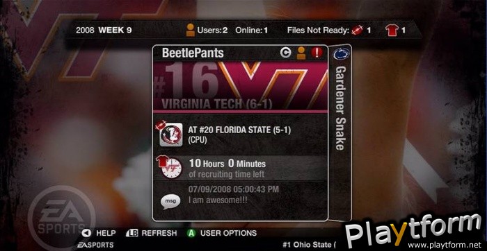 NCAA Football 09 (Xbox 360)