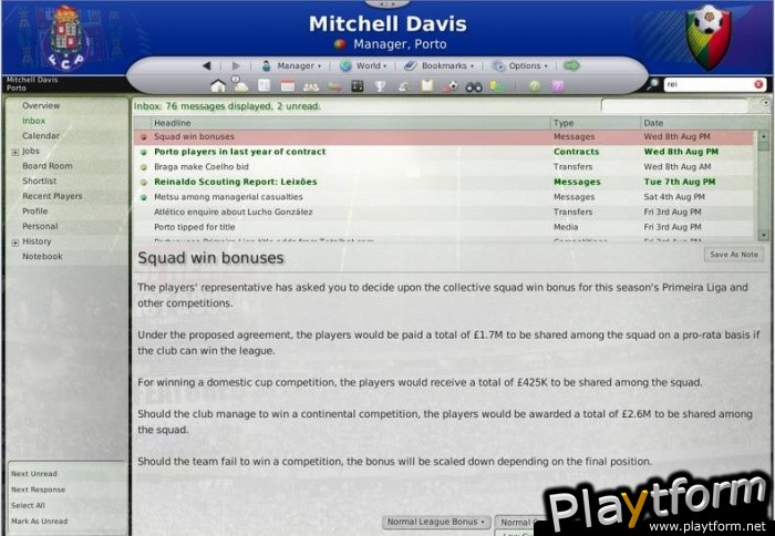 Worldwide Soccer Manager 2008 (PC)