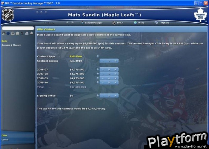 NHL: Eastside Hockey Manager 2007 (PC)