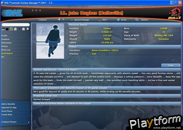 NHL: Eastside Hockey Manager 2007 (PC)