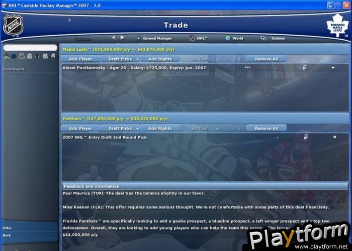 NHL: Eastside Hockey Manager 2007 (PC)