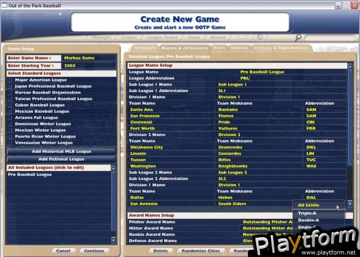Out of the Park Baseball Manager 2006 (PC)