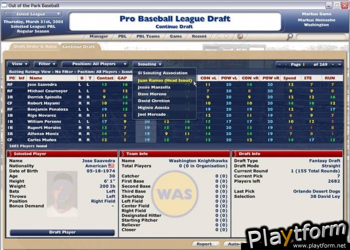 Out of the Park Baseball Manager 2006 (PC)