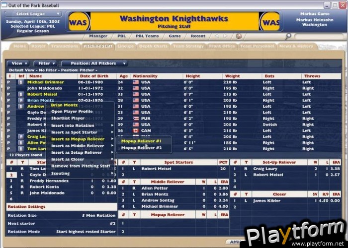 Out of the Park Baseball Manager 2006 (PC)