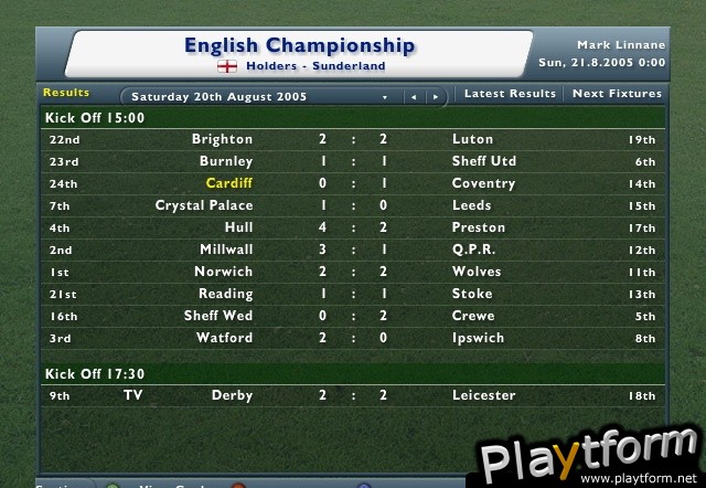 Football Manager 2006 (Xbox 360)