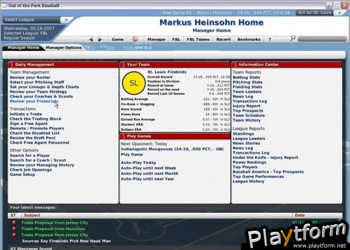 Out of the Park Baseball 2007 (PC)