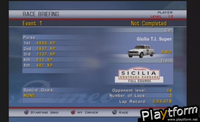 Alfa Romeo Racing Italiano (PlayStation 2)