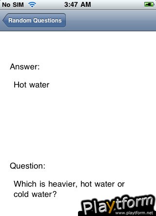 Drinking Trivia (iPhone/iPod)