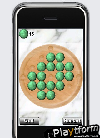 a Green Classic Wood Solitaire - Peg ! (iPhone/iPod)