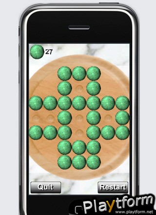 a Green Classic Wood Solitaire - Peg ! (iPhone/iPod)