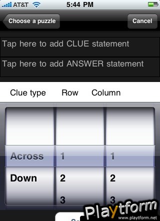 Crossword Puzzle Maker (iPhone/iPod)