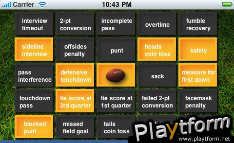 Gridiron Bingo (iPhone/iPod)