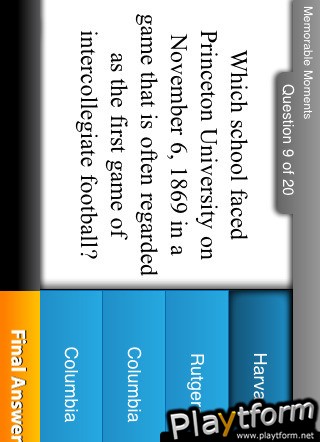 The End Zone Quiz Football Trivia (iPhone/iPod)