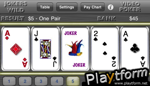 Jokers Wild Video Poker (iPhone/iPod)
