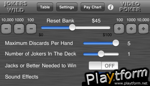 Jokers Wild Video Poker (iPhone/iPod)