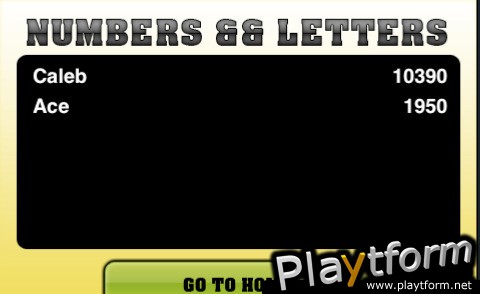 Numbers && Letters (iPhone/iPod)