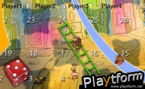 A Chutes and Ladders Kids multiplayer board game (iPhone/iPod)
