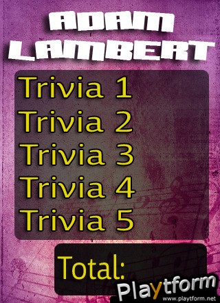 Adam Lambert Trivia & Quiz (iPhone/iPod)