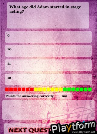 Adam Lambert Trivia & Quiz (iPhone/iPod)