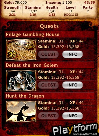 Dungeon Quest Plus 10 (iPhone/iPod)