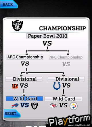 NFL Paperbowl Oakland (iPhone/iPod)