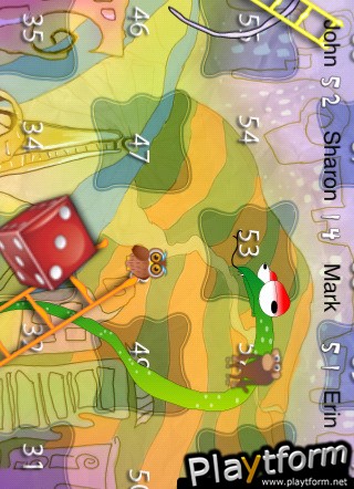 A Snakes and Ladders kids board game (iPhone/iPod)