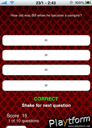 True Blood Quiz (iPhone/iPod)