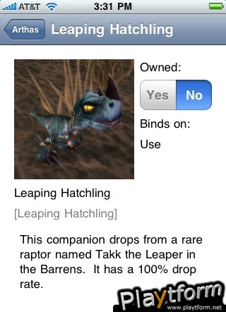 WoW Companions (iPhone/iPod)