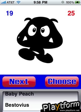 Guess That Mario Brothers Character! (iPhone/iPod)