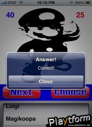 Guess That Mario Brothers Character! (iPhone/iPod)