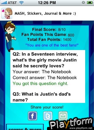 Justin Bieber Trivia (iPhone/iPod)