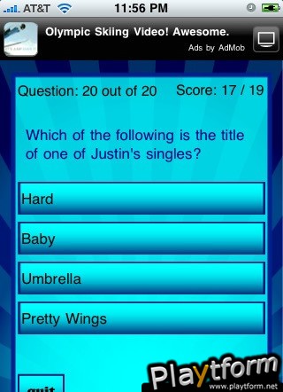 Justin Bieber Trivia (iPhone/iPod)