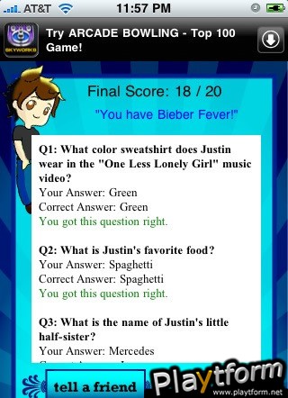Justin Bieber Trivia (iPhone/iPod)