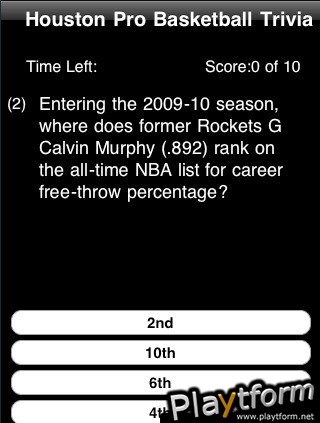 Houston Pro Basketball Trivia (iPhone/iPod)