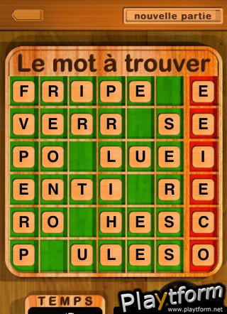 Le mot a trouver nouveau jeu de lettres avec des anagrammes (iPhone/iPod)