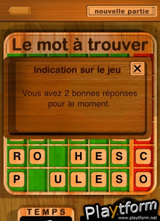 Le mot a trouver nouveau jeu de lettres avec des anagrammes (iPhone/iPod)