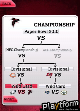 NFL Paperbowl Atlanta (iPhone/iPod)