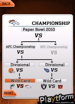 NFL Paperbowl Denver (iPhone/iPod)